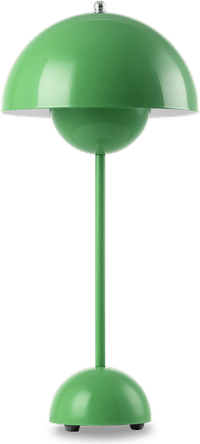 Flowerpot Style Table Lamp Green image.