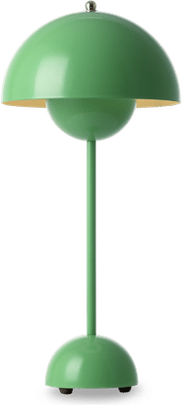 Flowerpot Style Table Lamp Green image.