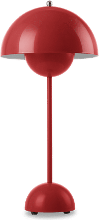 Flowerpot Style Table Lamp Red image.