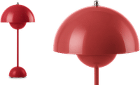 Flowerpot Style Table Lamp Red image.