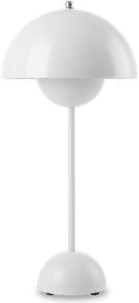Flowerpot Style Table Lamp White image.