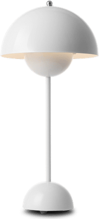 Flowerpot Style Table Lamp White image.