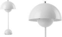 Flowerpot Style Table Lamp White image.