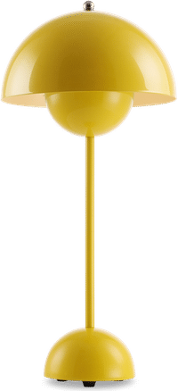 Flowerpot Style Table Lamp Yellow image.