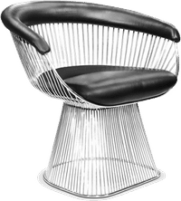 Platner Armchair Black image.