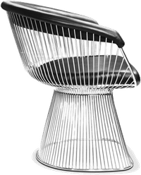 Platner Armchair Black image.