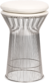 Platner Style Stool White image.