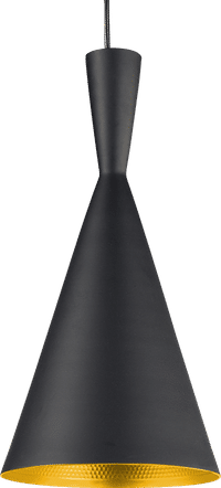 Beat Pendant Light - Tall Black / Gold image.