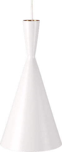 Beat Pendant Light - Tall White / Gold image.