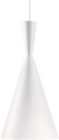 Beat Pendant Light - Tall White / Gold image.