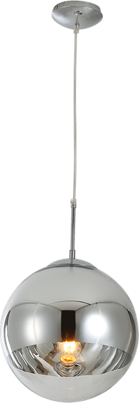 Mirror Ball Pendant Lamp  Chrome image.