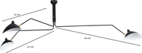 MCL R3 - Three Arm Casquette Ceiling Lamp Black image.