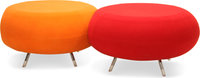Breakout Area Stool, Atrium Stool Wool/Orange image.