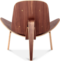 Shell Chair (CH07) Premium Leather/Dark Tan/Rosewood image.