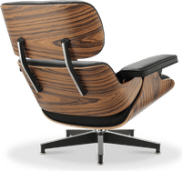 Eames Style Lounge Chair H Miller Version Premium Leather/Black/Rosewood image.