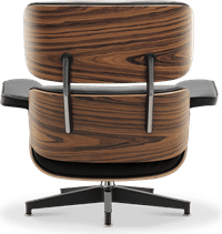 Eames Style Lounge Chair H Miller Version Premium Leather/Black/Rosewood image.