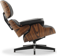 Eames Style Lounge Chair H Miller Version Italian Leather/Black/Rosewood image.