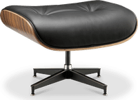 Eames Style Lounge Stool H Miller Version Premium Leather/Black/Rosewood image.