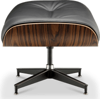 Eames Style Lounge Stool H Miller Version Premium Leather/Black/Rosewood image.