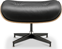 Eames Style Lounge Stool H Miller Version Italian Leather/Black/Rosewood image.