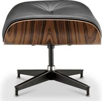 Eames Style Lounge Stool H Miller Version Italian Leather/Black/Rosewood image.