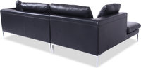 Charles Sofa Black /LEFT CHAISE image.