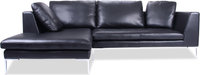 Charles Sofa Black /LEFT CHAISE image.