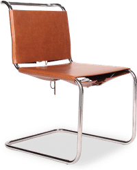 Mart Stam Chair Premium Leather/Dark Tan image.