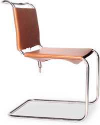 Mart Stam Chair Premium Leather/Dark Tan image.