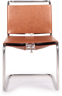 Mart Stam Chair Premium Leather/Dark Tan image.