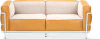 LC3 Style Grande 2 Seat Sofa - Special Edition Camel image.