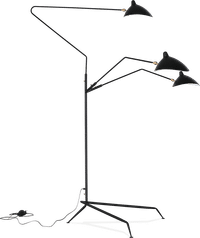 MFL-3 Style Contemporary Floor Lamp Black image.