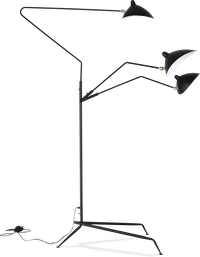 MFL-3 Style Contemporary Floor Lamp Black image.