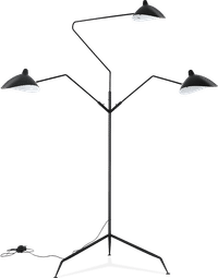 MFL-3 Style Contemporary Floor Lamp Black image.