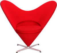 Heart Chair Deep Red image.