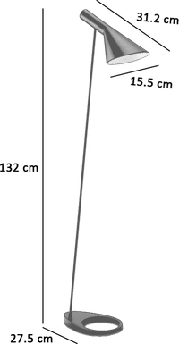AJ Style Floor Lamp Black image.