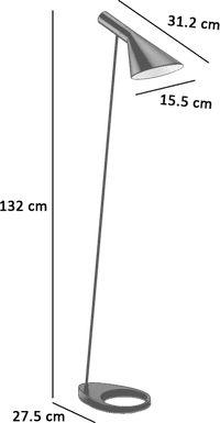 AJ Style Floor Lamp Charcoal Grey image.