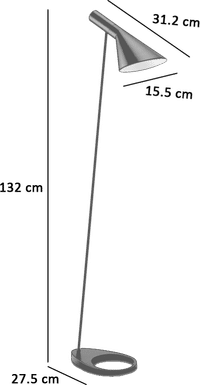 AJ Style Floor Lamp White image.