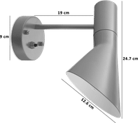 AJ Style Wall Lamp Black image.