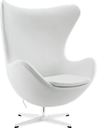 The Egg Chair Wool/Without piping/White image.