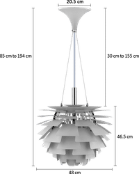 Artichoke Lamp  Black/48 CM image.