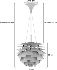 Artichoke Lamp  Brass/72 CM image.