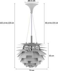 Artichoke Lamp  Black/72 CM image.