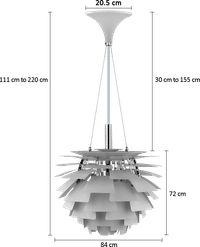 Artichoke Lamp  Copper/84 CM image.
