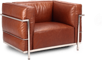 LC3 Style Grand Confort Armchair Dark Tan image.