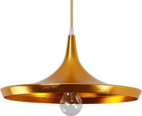 Beat Pendant Light - Wide Gold / Gold image.