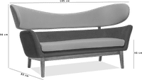 Baker Sofa Deep Red image.