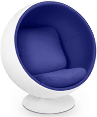Ball Chair Blue/White/Medium image.