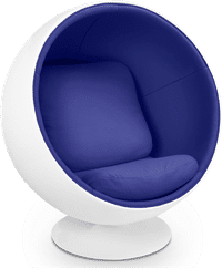 Ball Chair Blue/White/Large image.