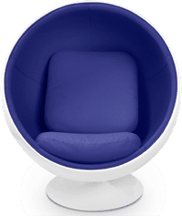 Ball Chair Blue/White/Large image.